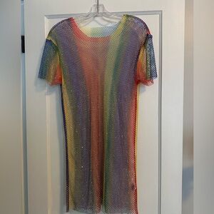 AKIRA naked dress size X/XL (perfect overlay to a slip dress), perfect for PRIDE